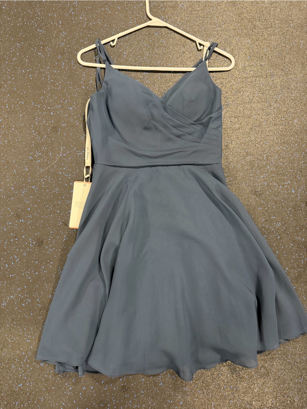 JJs House Slate Blue A-Line Spaghetti Strap Dress